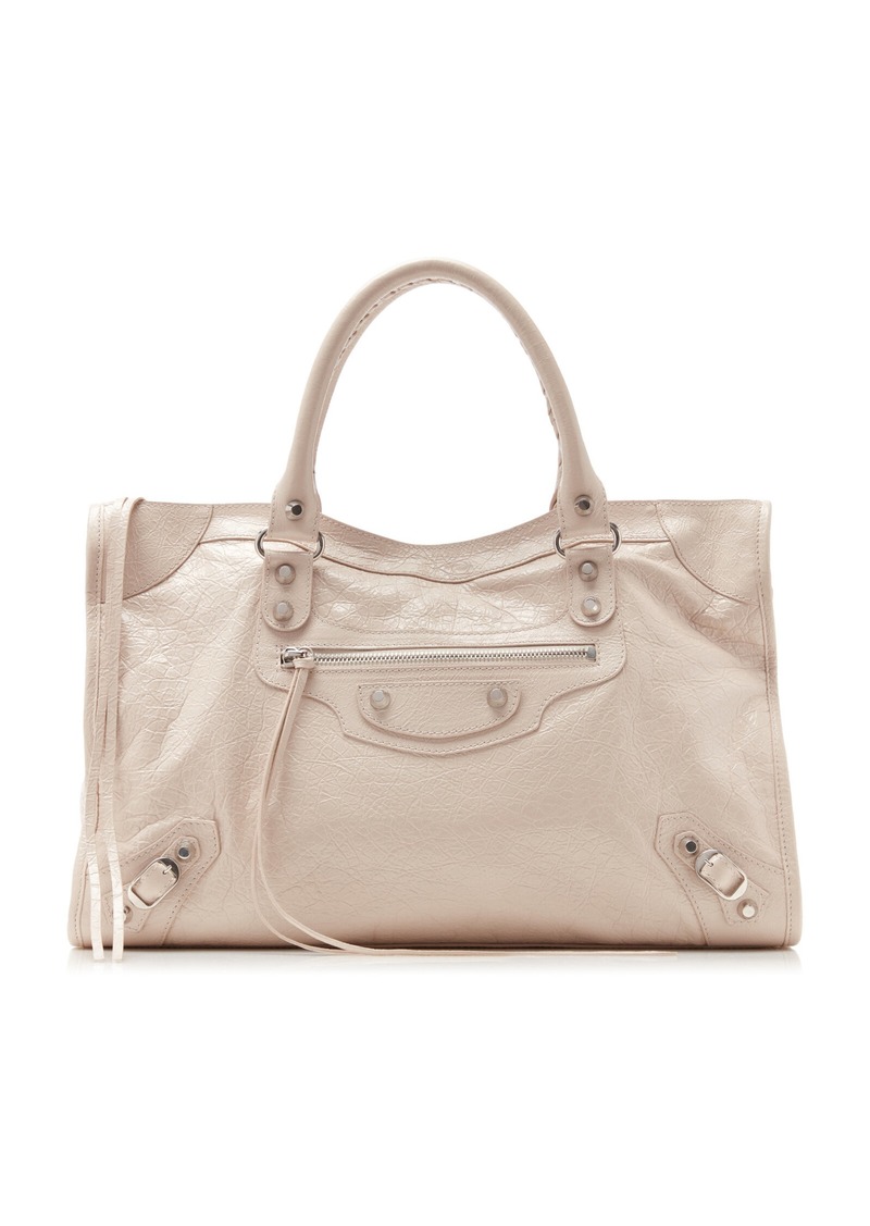 Balenciaga - Le City Medium Leather Bag - Neutral - OS - Moda Operandi