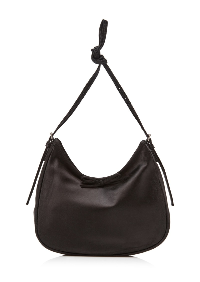 Balenciaga - Leopolda Satin Hobo Bag - Black - OS - Moda Operandi