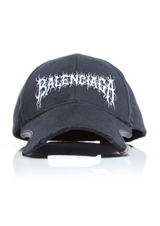 Balenciaga - Logo-Embroidered Cotton Baseball Cap - Black - L - Moda Operandi