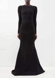 Balenciaga - Mermaid-hem Jersey Gown - Womens - Black - 36 FR