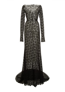 Balenciaga - Off-The-Shoulder Lace Gown - Black - FR 38 - Moda Operandi