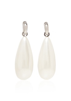 Balenciaga - Palazzo Silver-Tone Resin Pearl Earrings - White - OS - Moda Operandi - Gifts For Her
