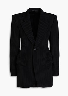 Balenciaga - Pinstriped stretch wool-twill blazer - Black - FR 38