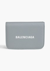 Balenciaga - Printed pebbled-leather wallet - Blue - OneSize