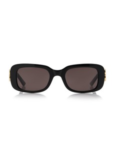 Balenciaga - Rectangular-Frame Acetate Sunglasses - Black - OS - Moda Operandi