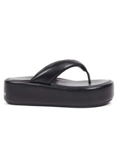 Balenciaga - Rise Padded-leather Flatform Flip Flops - Womens - Black