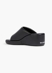 Balenciaga - Rise padded leather wedge mules - Black - EU 39