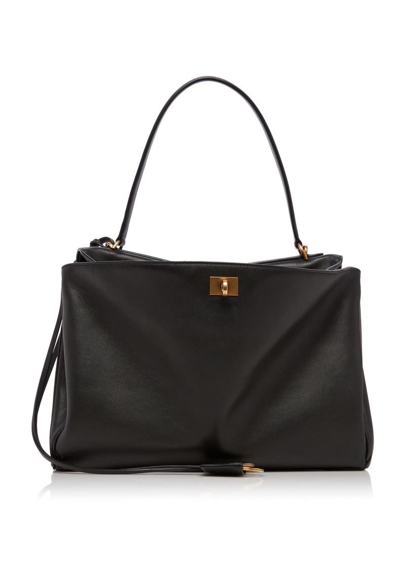 Balenciaga - Rodeo Large Leather Bag - Black - OS - Moda Operandi