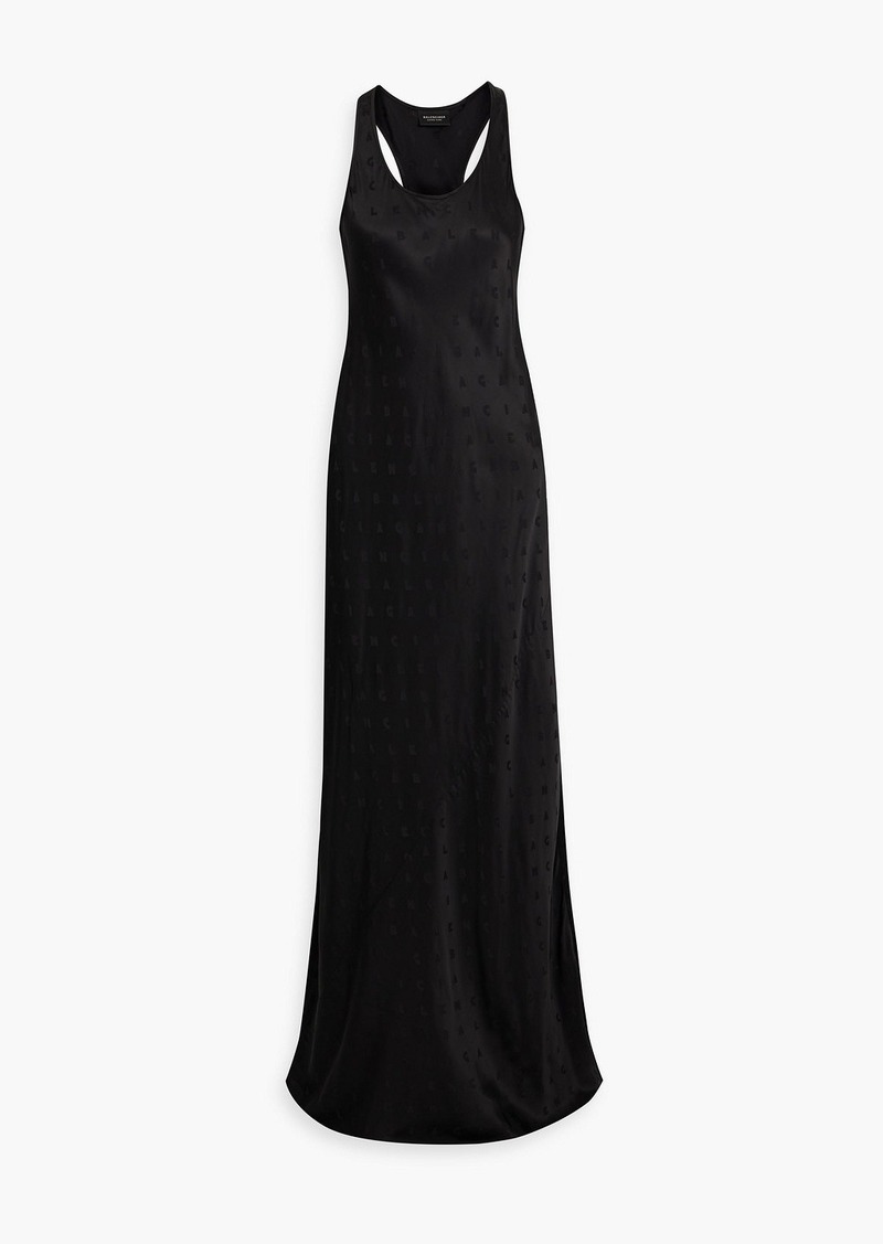 Balenciaga - Satin-jacquard gown - Black - FR 34