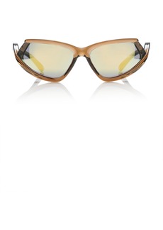 Balenciaga - Side Xpander Cat-Eye Acetate Sunglasses - Yellow - OS - Moda Operandi