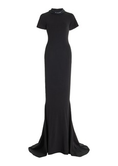 Balenciaga - Stretch-Cotton Maxi T-Shirt Dress - Black - S - Moda Operandi
