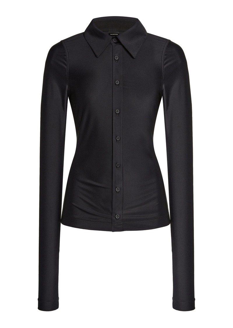 Balenciaga - Stretch-Knit Shirt - Black - FR 40 - Moda Operandi