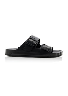 Balenciaga - Sunday Leather Slide Sandals - Black - IT 40 - Moda Operandi