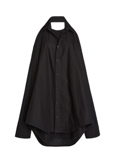 Balenciaga - Suspended Cotton Mini Shirt Dress - Black - FR 34 - Moda Operandi