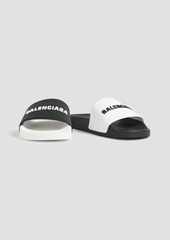 Balenciaga - Two-tone logo-print rubber slides - White - EU 36