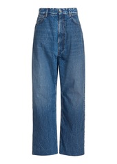 Balenciaga - Women's Baggy Rigid Low-Rise Wide-Leg Jeans - Medium Wash - Moda Operandi