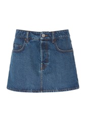 Balenciaga - Women's Denim Mini Skirt - Medium Wash - Moda Operandi
