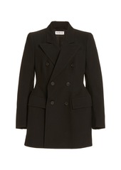 Balenciaga - Women's Double-Breasted Wool Hourglass Blazer - Black - FR 38 - Moda Operandi