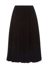 Balenciaga - Women's PlissÃ© Crepe Midi Skirt - Black - Moda Operandi