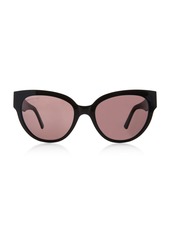 Balenciaga - Women's Round-Frame Acetate Sunglasses - Black/pink - Moda Operandi