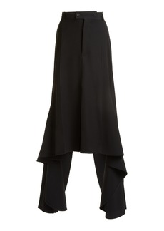 Balenciaga - Wool Godet Pant-Skirt - Black - FR 34 - Moda Operandi