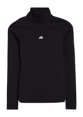 Balenciaga Activewear Logo Fitted Turtleneck Top