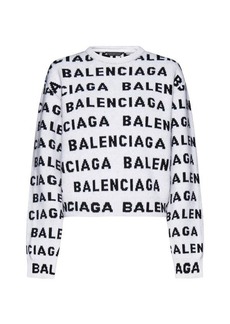BALENCIAGA Allover logo wool jumper