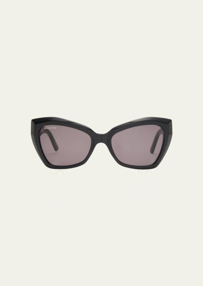 Balenciaga BB0271S Logo Acetate Butterfly Sunglasses