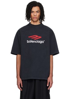 Balenciaga Black 3B Sports Icon T-Shirt