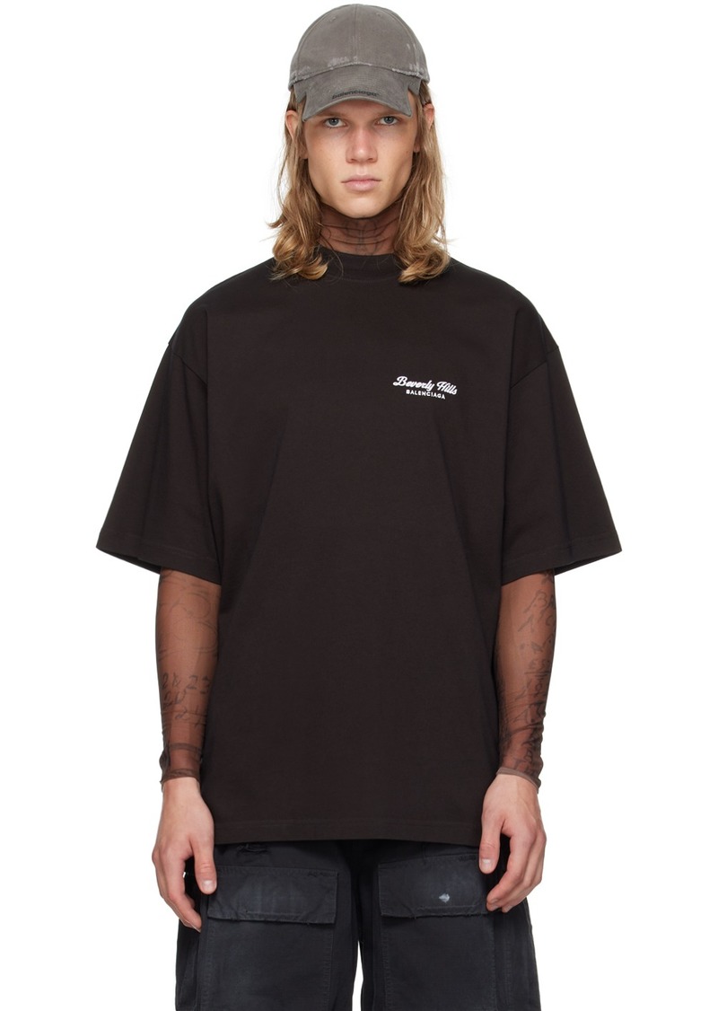 Balenciaga Black 'Beverly Hills' T-Shirt