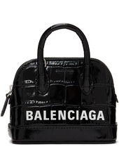Balenciaga Black Croc Mini Ville Bag