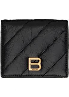 Balenciaga Black Crush Flap Coin Wallet