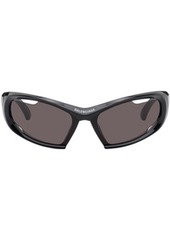 Balenciaga Black Dynamo Rectangle Sunglasses