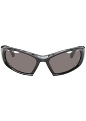 Balenciaga Black Dynamo Rectangle Sunglasses