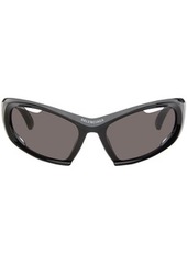 Balenciaga Black Dynamo Rectangle Sunglasses