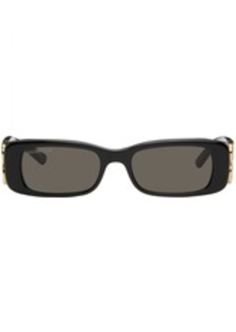 Balenciaga Black Dynasty Rectangle Sunglasses