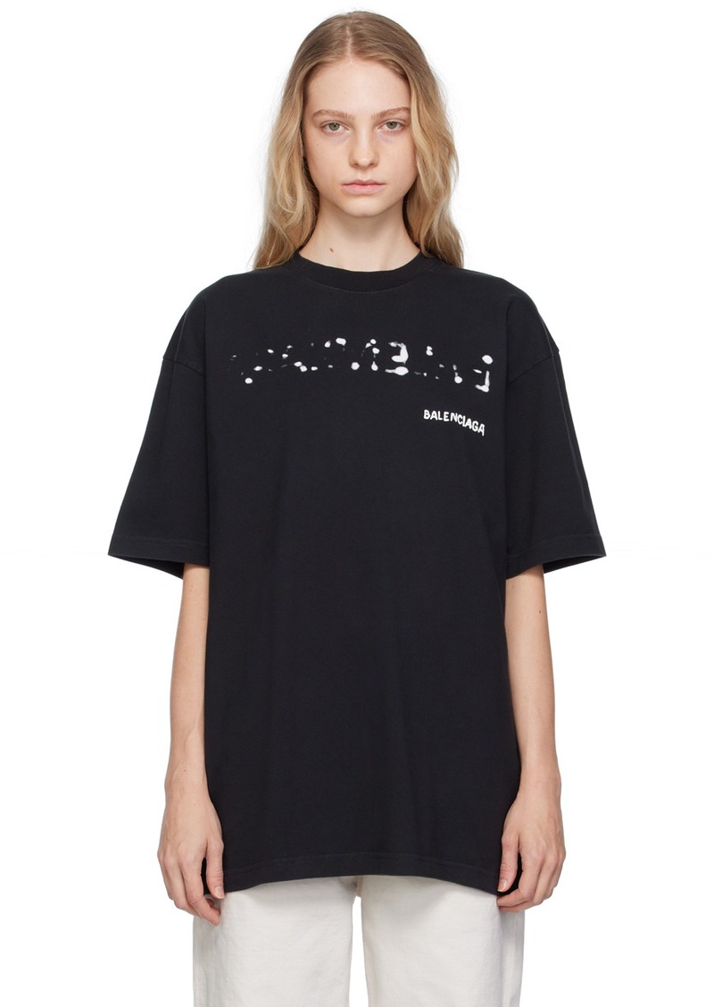 Balenciaga Black Hand Drawn T-Shirt