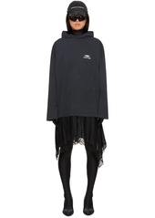 Balenciaga Black Hooded Midi Dress