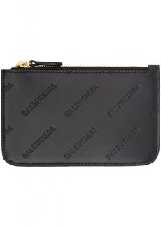 Balenciaga Black Large Long Cash Coin Card Holder