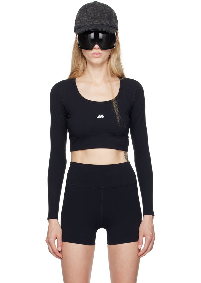 Balenciaga Black Long Sleeve Sports Top