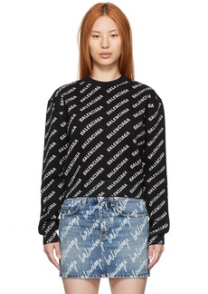 Balenciaga Black Mini Allover Sweater