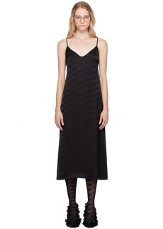 Balenciaga Black Monogram Midi Dress
