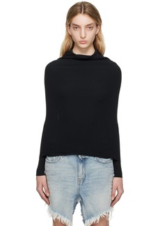 Balenciaga Black Off-The-Shoulder Sweater