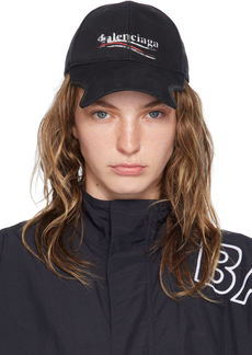 Balenciaga Black Political Stencil Cap