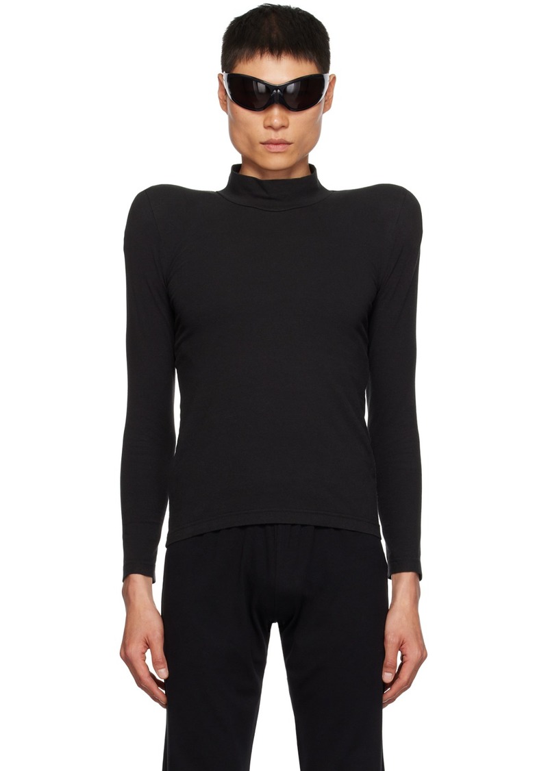 Balenciaga Black Round Shoulder Turtleneck