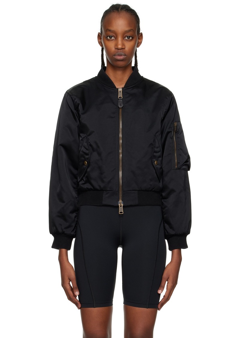 Balenciaga Black Shrunk Bomber Jacket