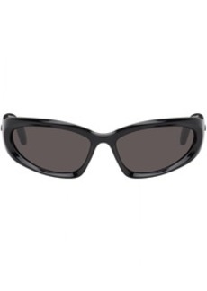 Balenciaga Black Swift Oval Sunglasses