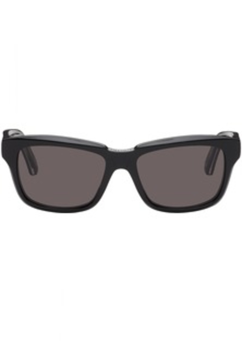 Balenciaga Black Weekend Rectangular Acetate Sunglasses