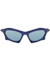 Balenciaga Blue Bat Rectangle Sunglasses