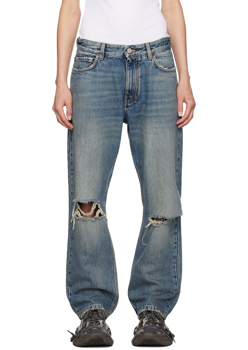 Balenciaga Blue Cinch Jeans